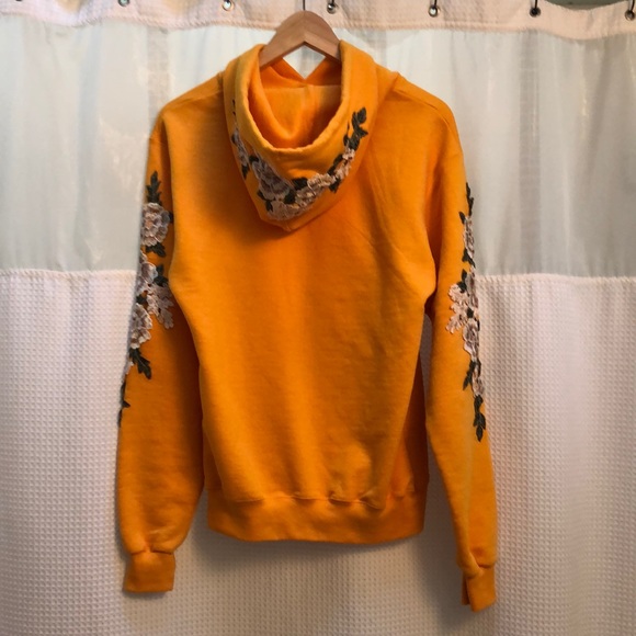 Champion Tops Civil Regime X Champion Gold Floral Hoodie Poshmark